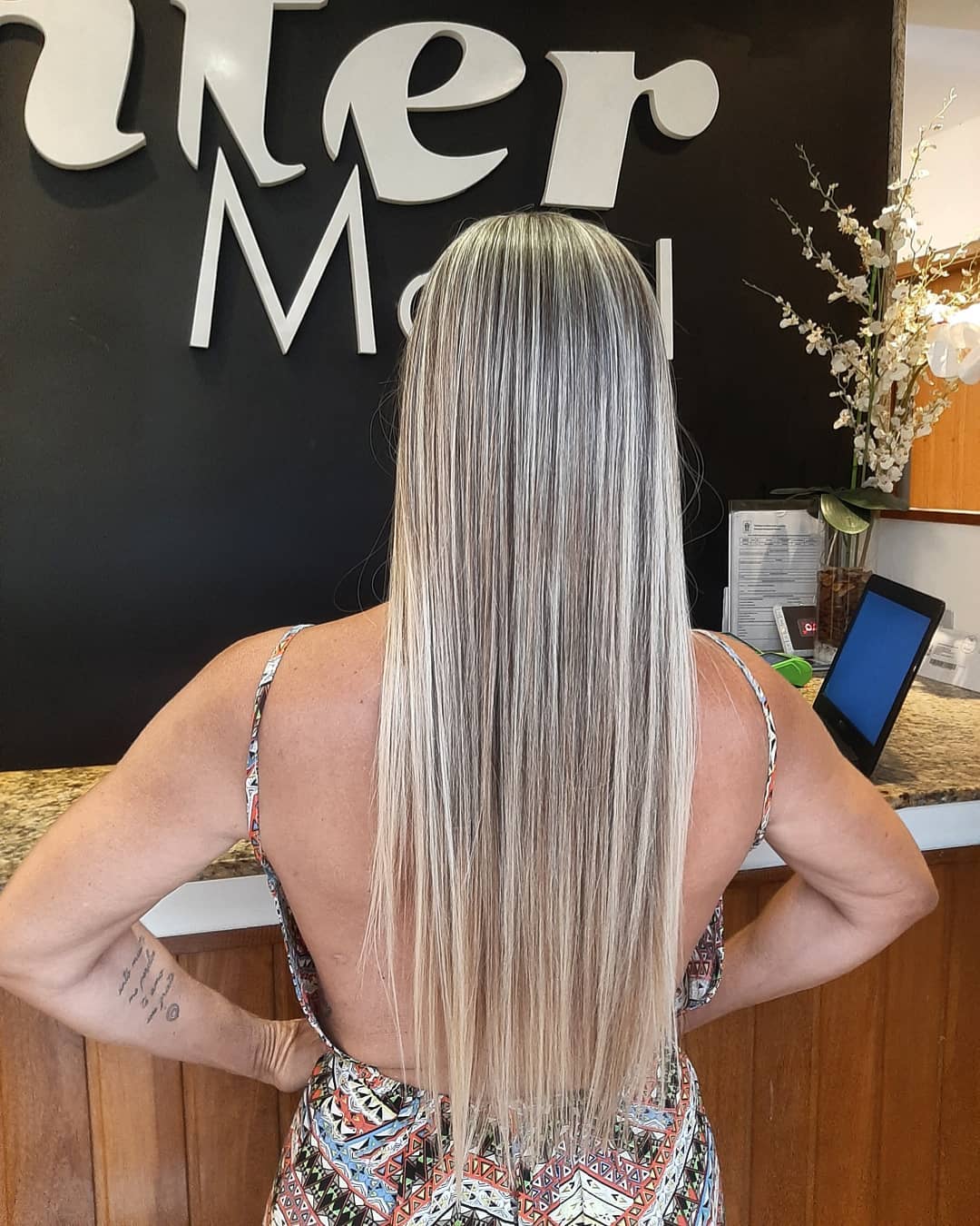 Trabalho de mechas e matização no Inter Model Centro de Beleza, em Botafogo